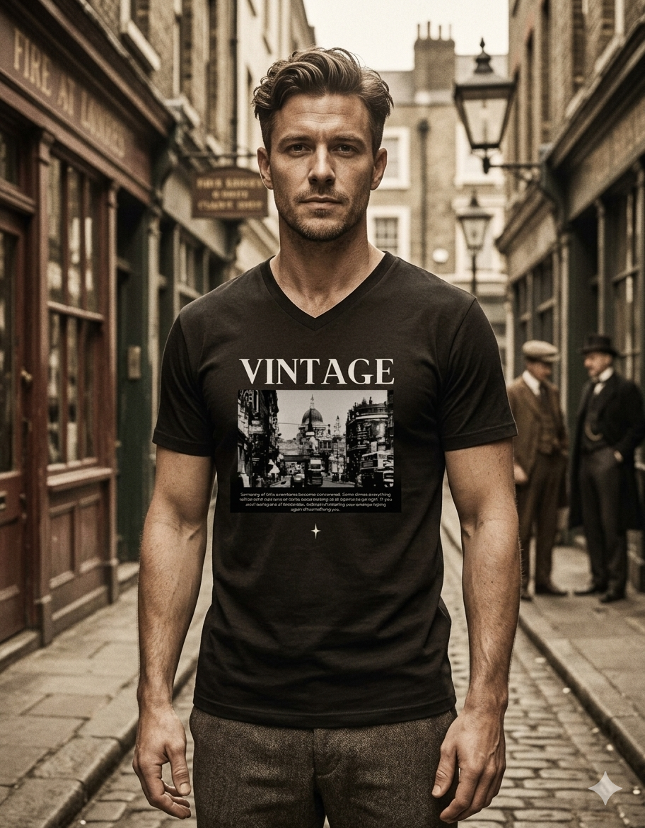 ⚡Vintage Archive - V Neck Tee