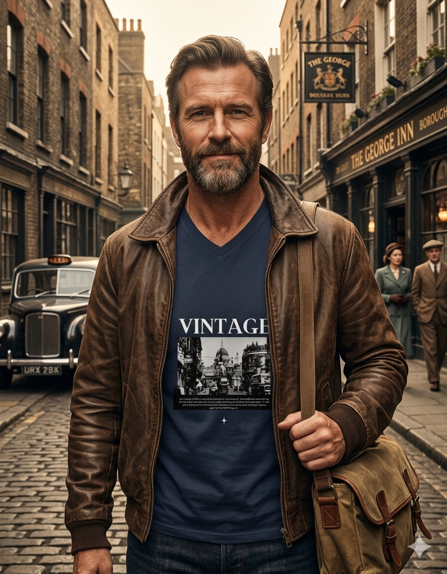 ⚡Vintage Archive - V Neck Tee