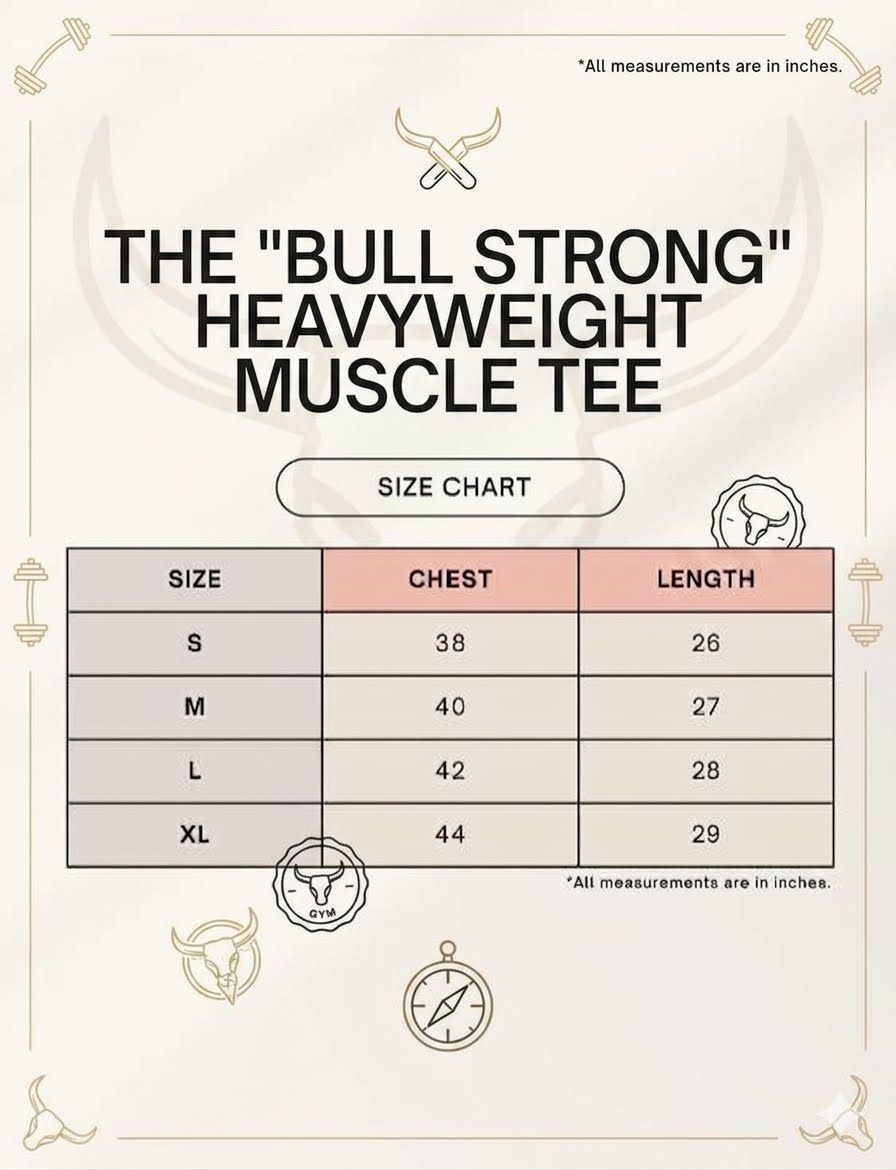 The "Bull Strong" Heavyweight Muscle Tee