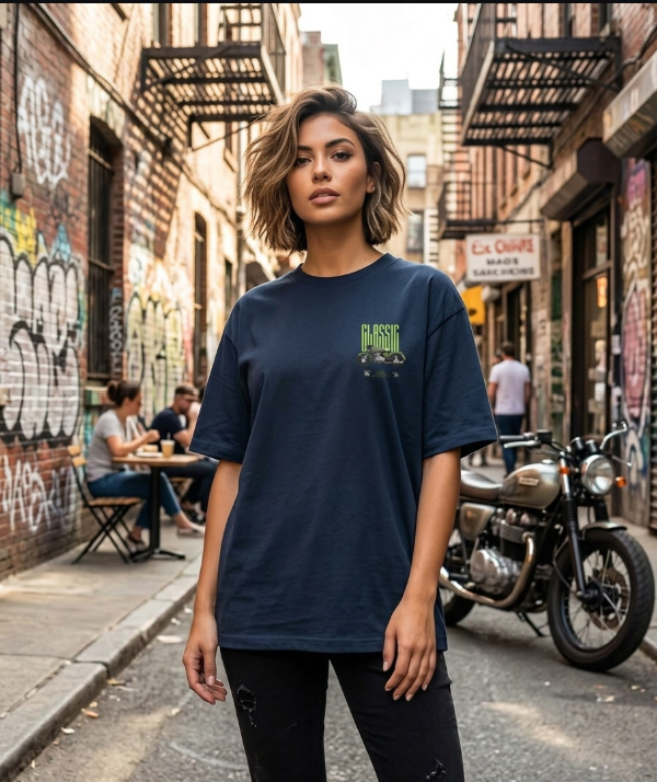 Retro Rider Classic - Unisex Oversized Tee