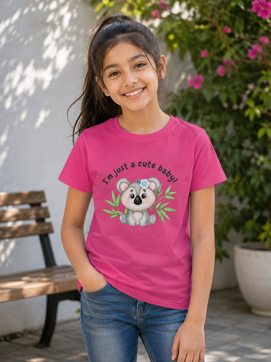 Cute Koala Baby – Kids Printed Tee 🐨🌿