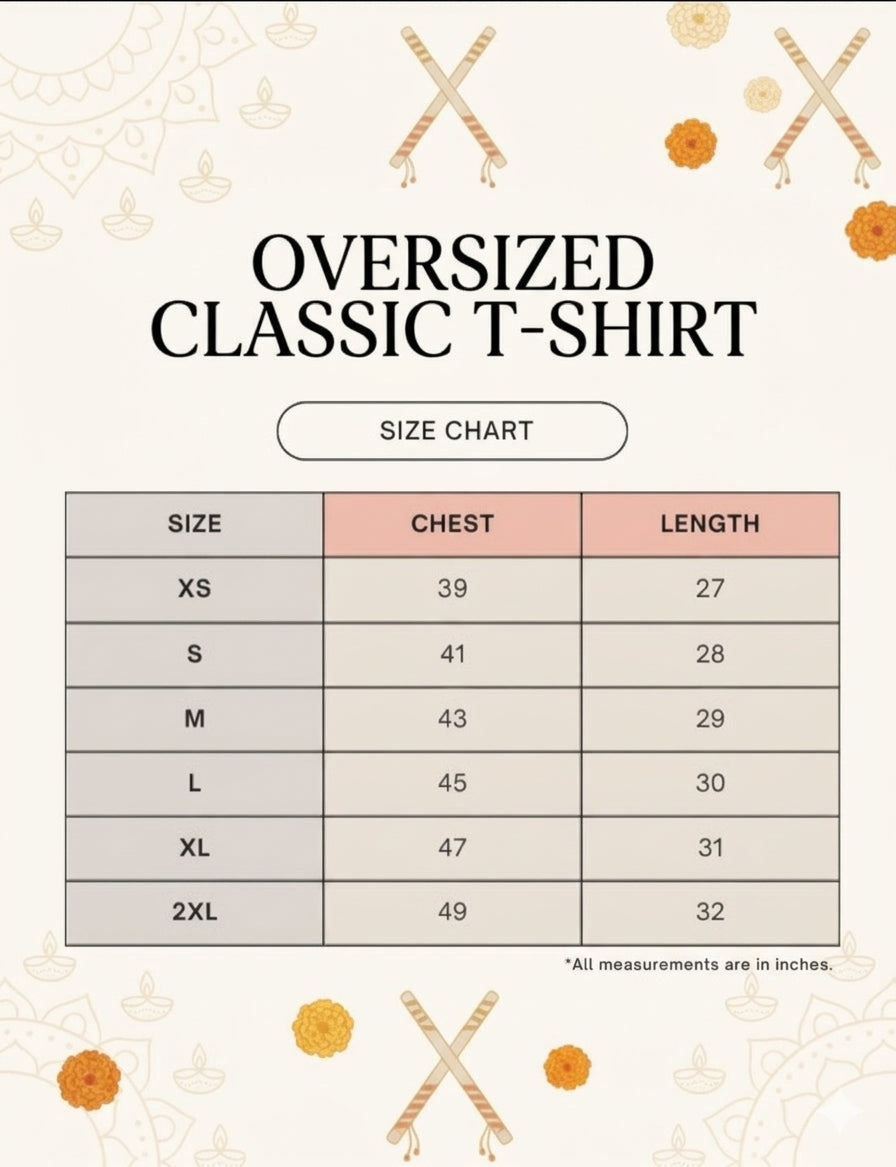 Dandiya Mode On - Unisex Oversized Classic Tee