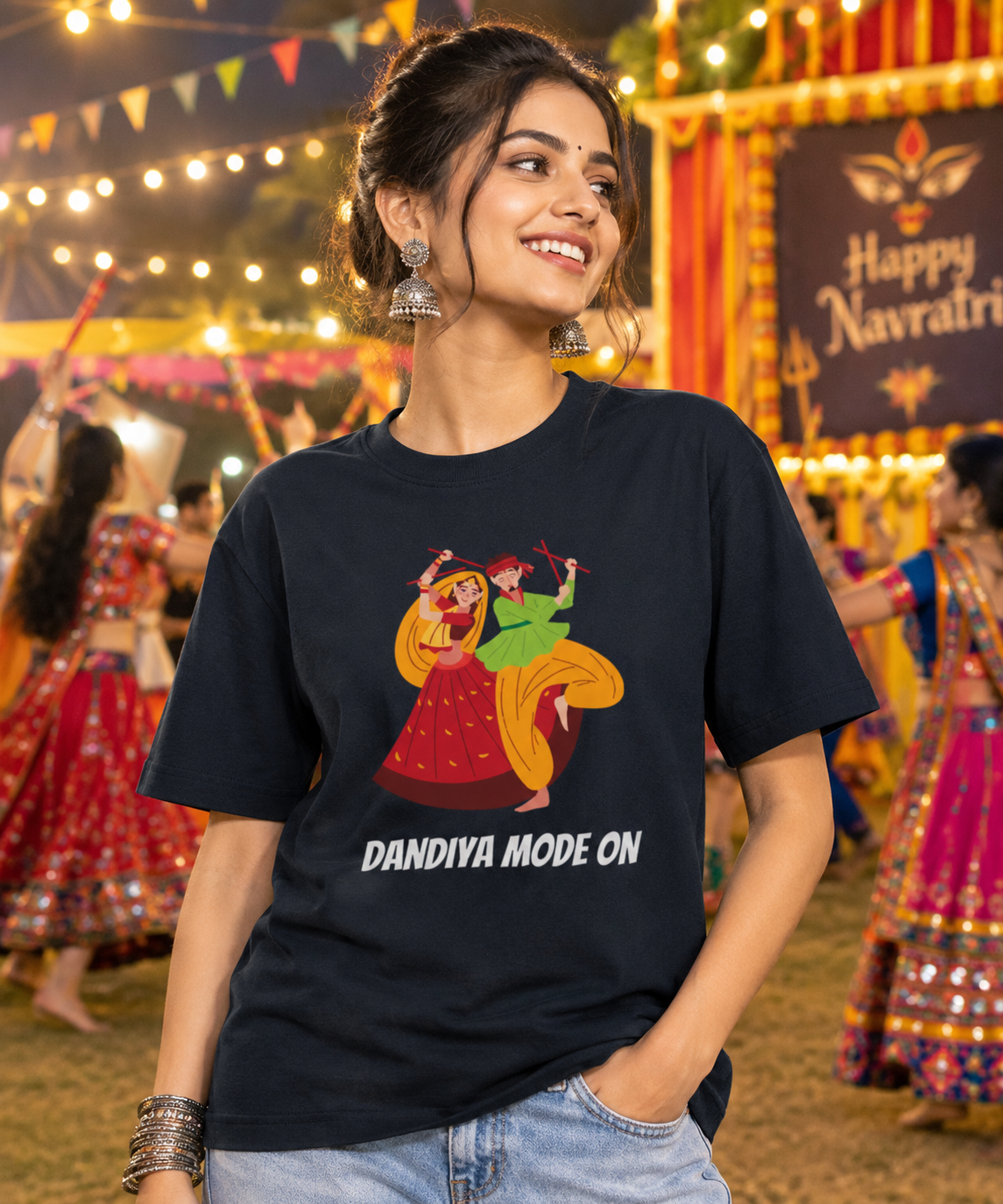 Dandiya Mode On - Unisex Oversized Classic Tee