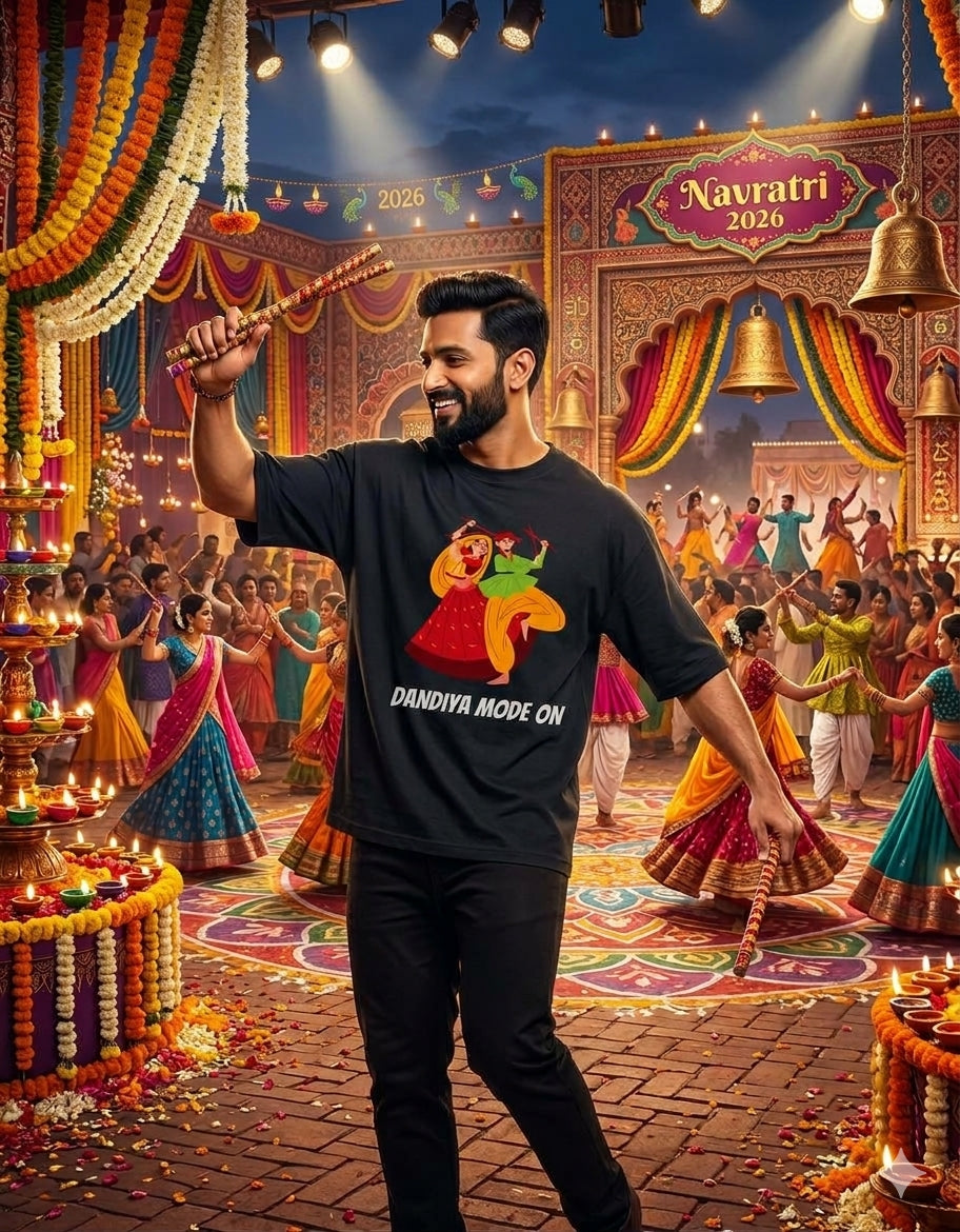 Dandiya Mode On - Unisex Oversized Classic Tee