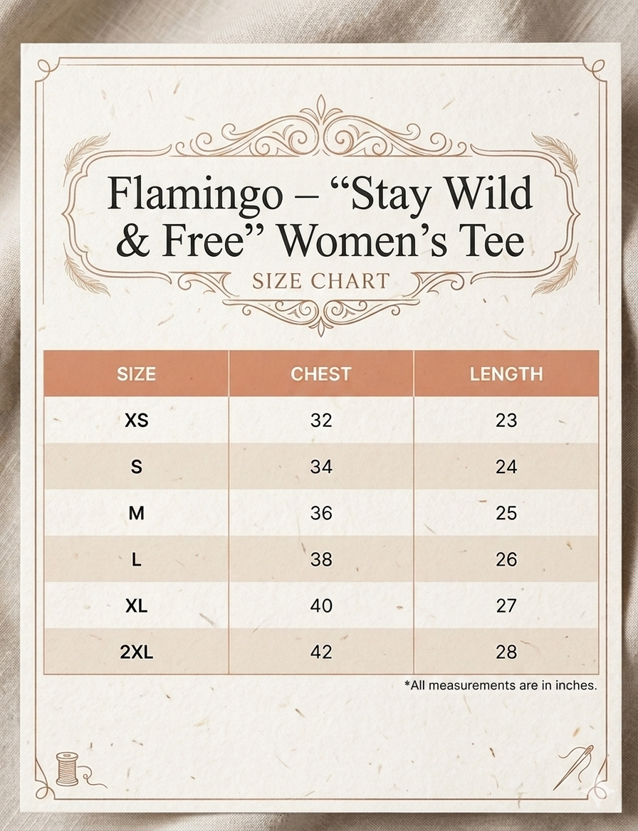 Flamingo – "Stay Wild & Free" Women's Tee