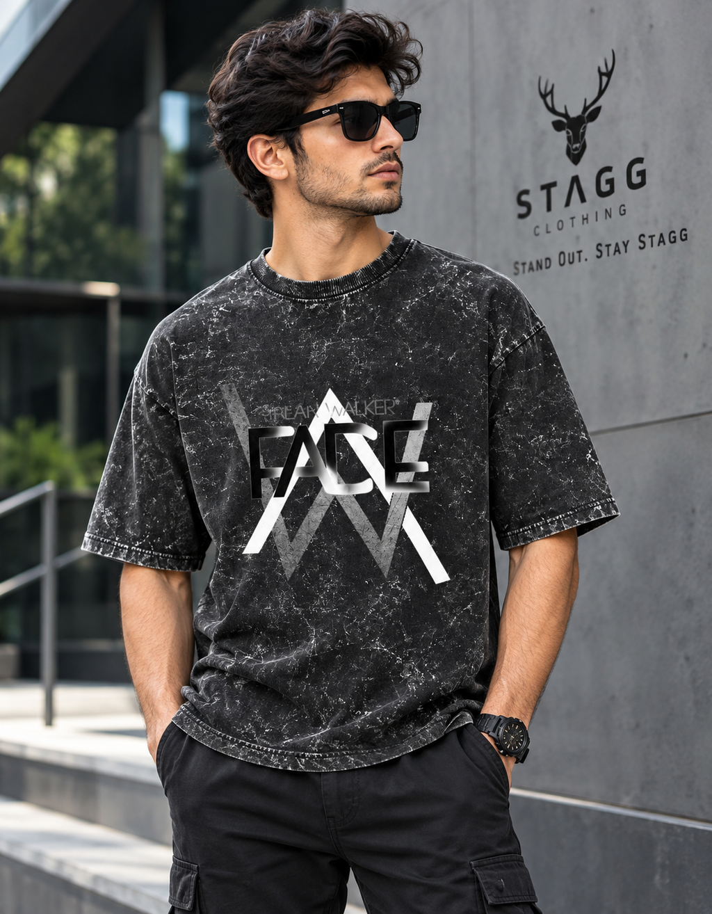 FADE — Alan Walker Acid Wash Oversized Tee