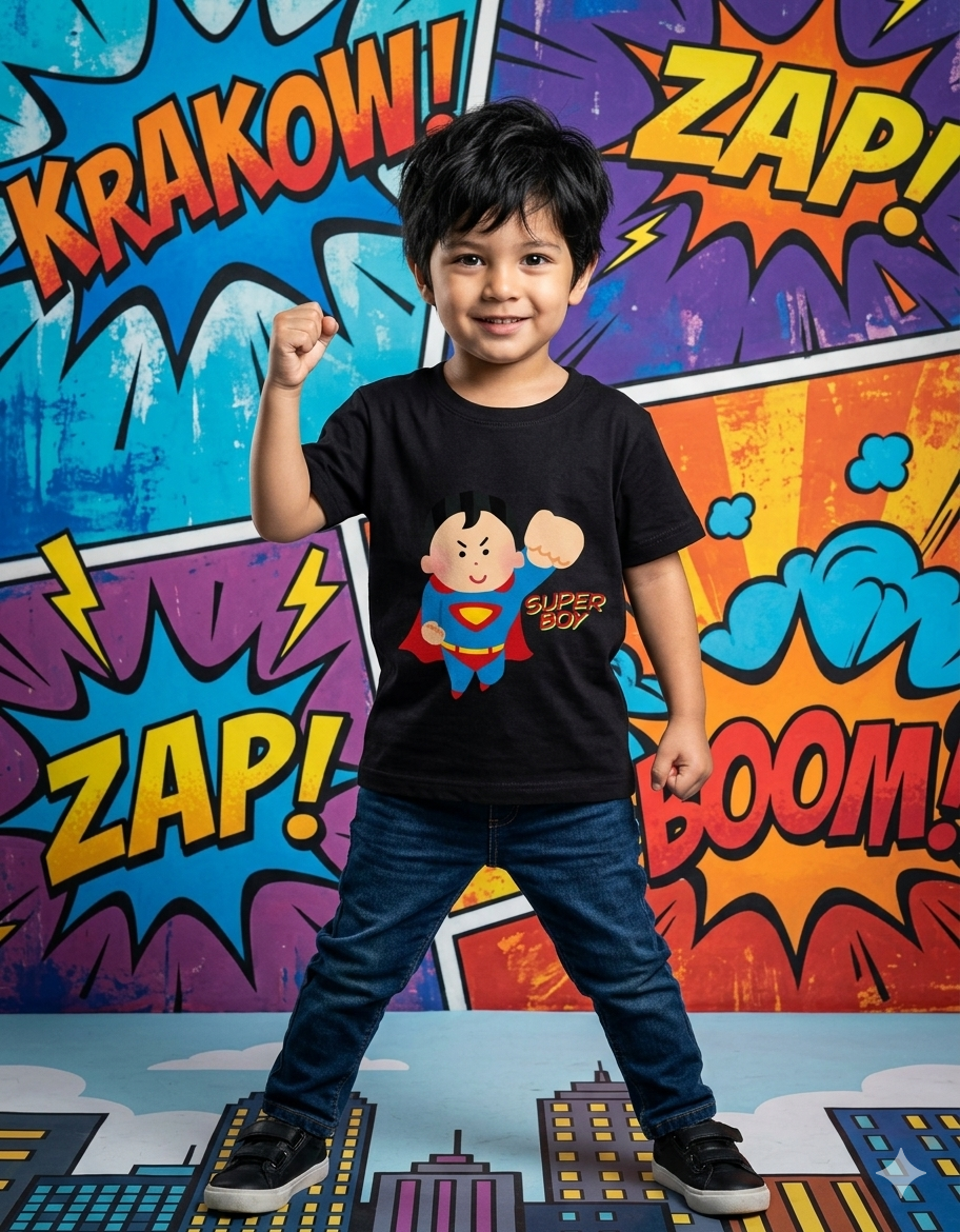 🦸‍♂️ Super Boy Hero - Crew Neck Tee