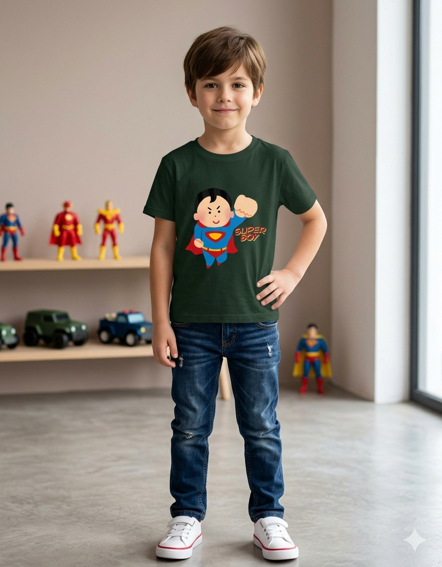 🦸‍♂️ Super Boy Hero - Crew Neck Tee