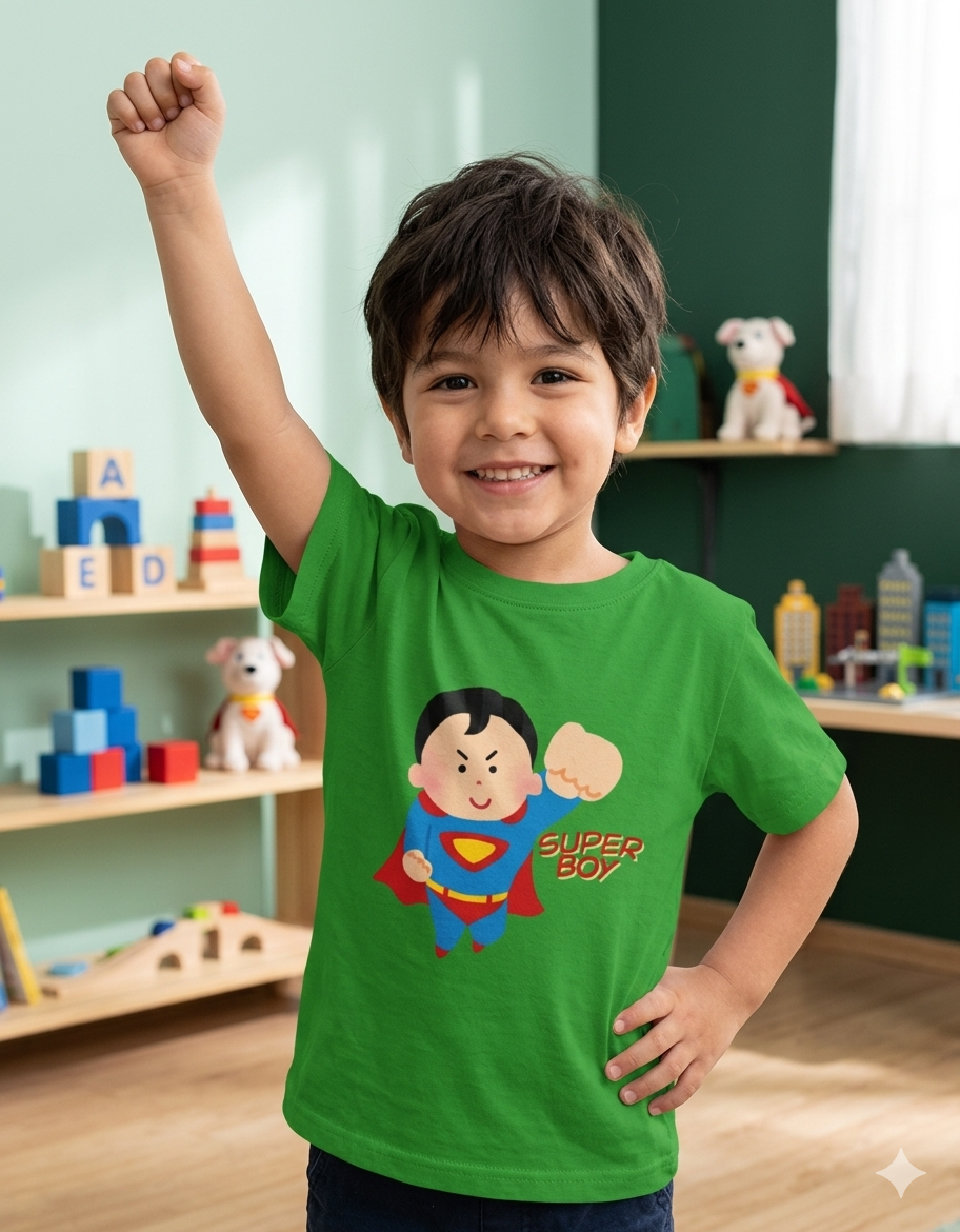 🦸‍♂️ Super Boy Hero - Crew Neck Tee