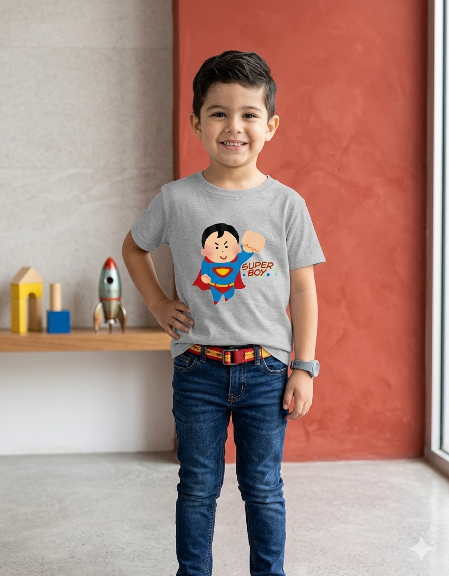 🦸‍♂️ Super Boy Hero - Crew Neck Tee