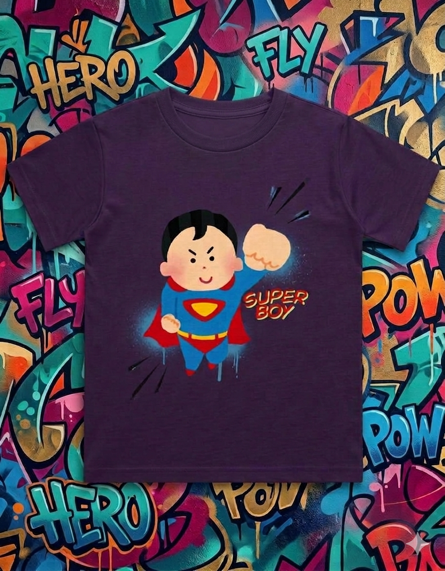 🦸‍♂️ Super Boy Hero - Crew Neck Tee