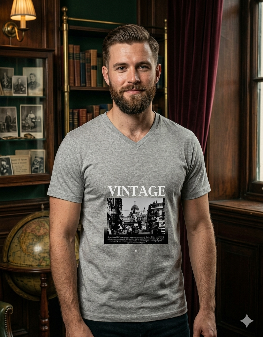 ⚡Vintage Archive - V Neck Tee