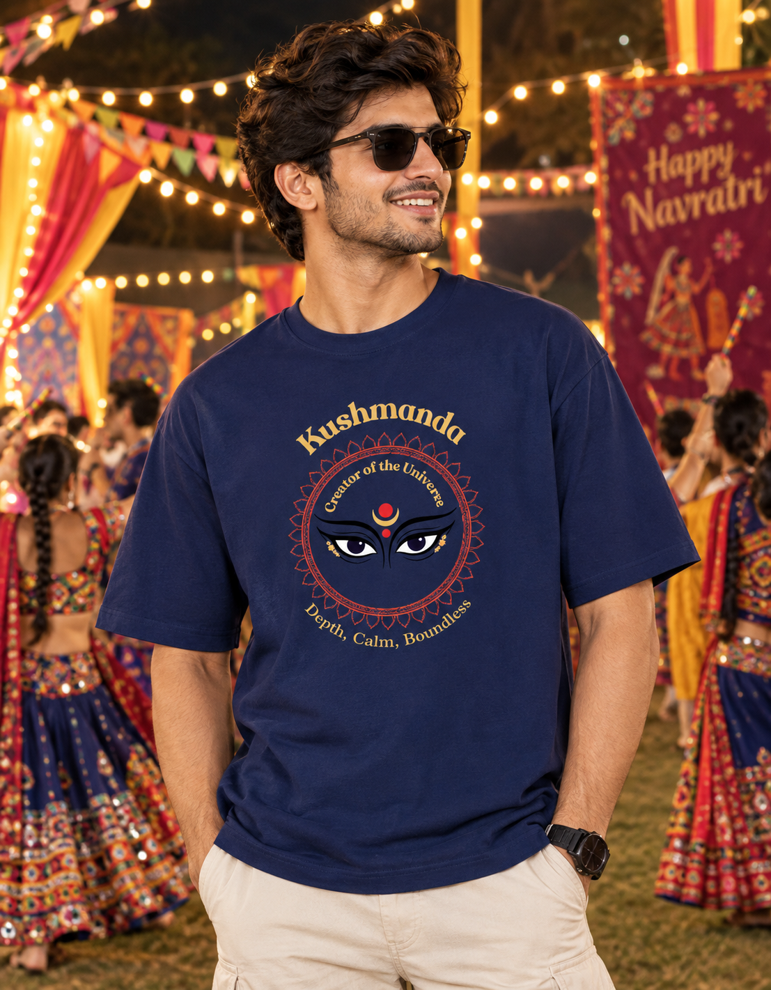Navratri Special - Blue - Unisex Classic Crew Tee