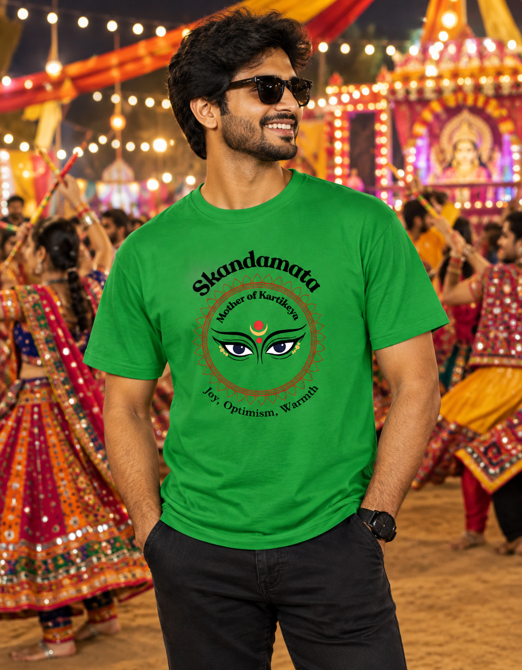 Navratri Special - Green - Unisex Classic Crew Tee