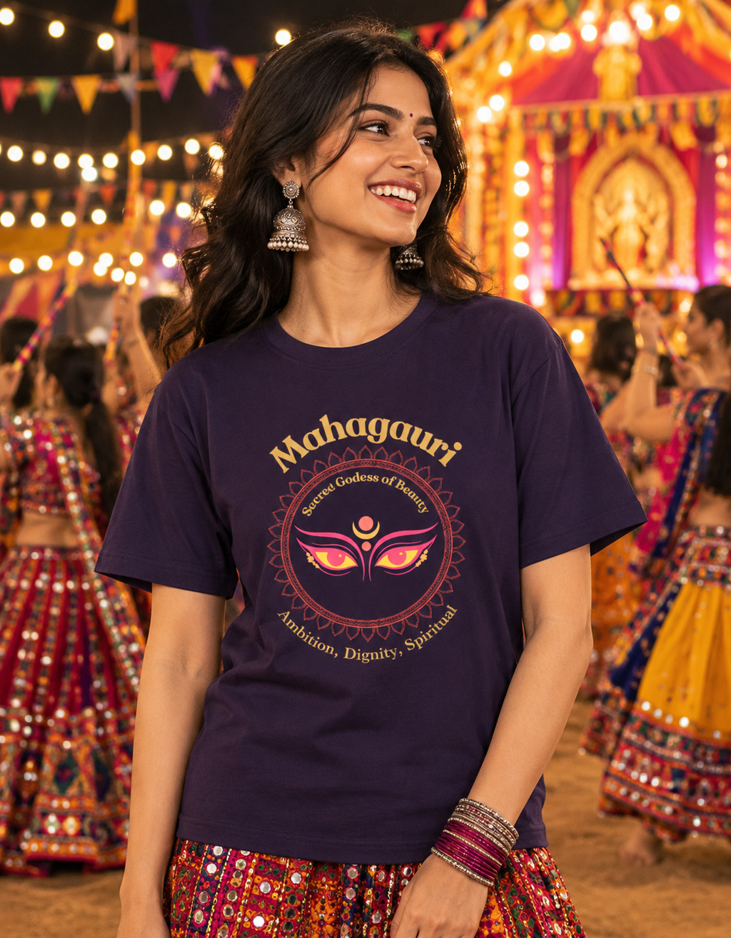 Navratri Special - Purple - Unisex Classic Crew Tee
