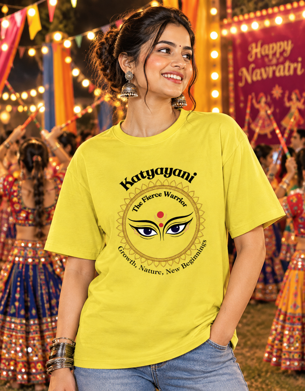 Navratri Special - Yellow - Unisex Classic Crew Tee