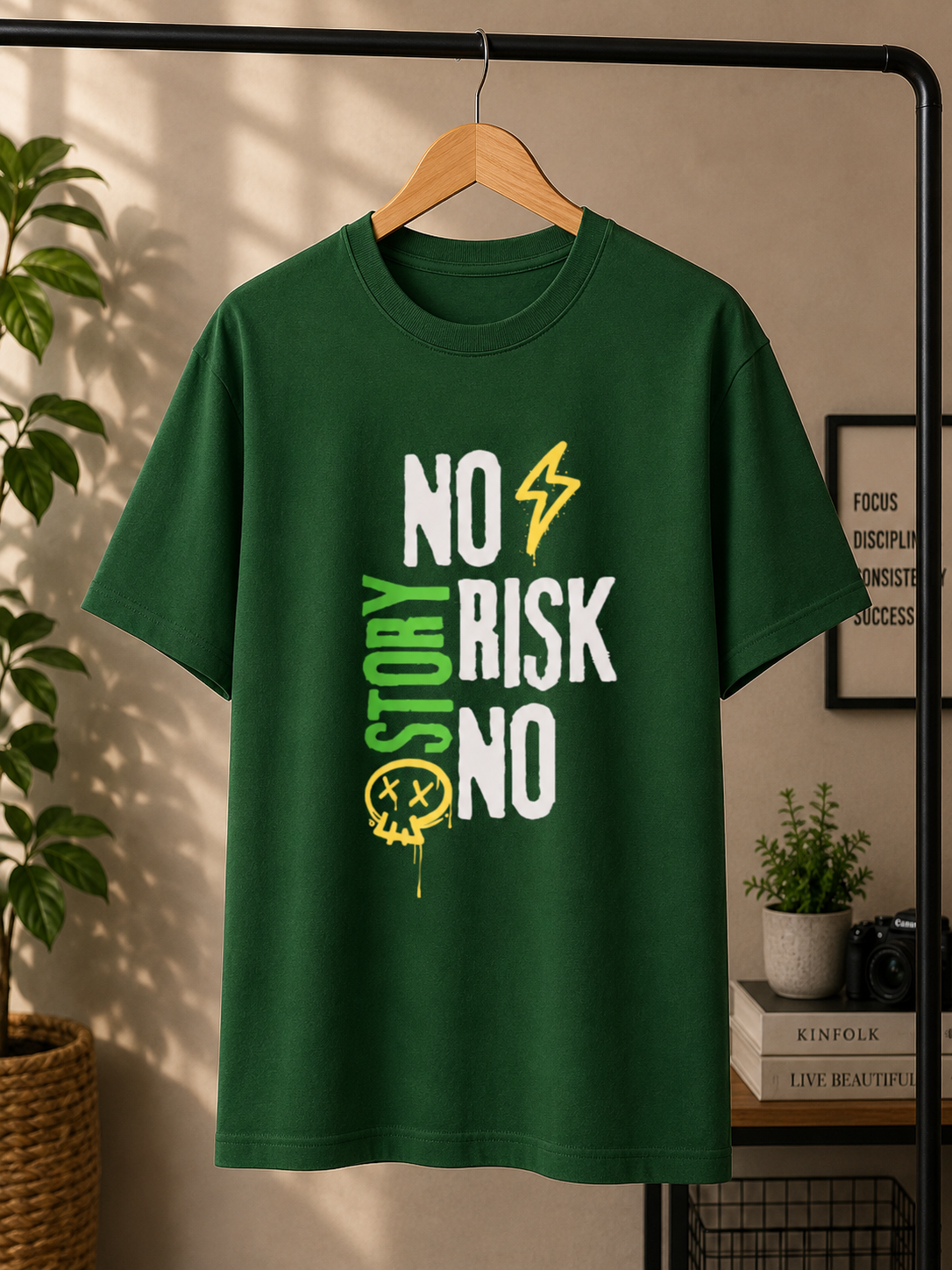 "No Risk No Story" - Oversized Graphic Tee