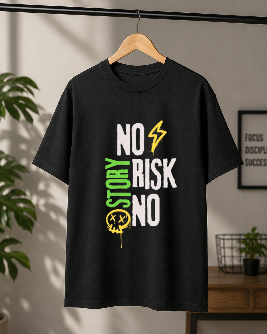 "No Risk No Story" - Oversized Graphic Tee