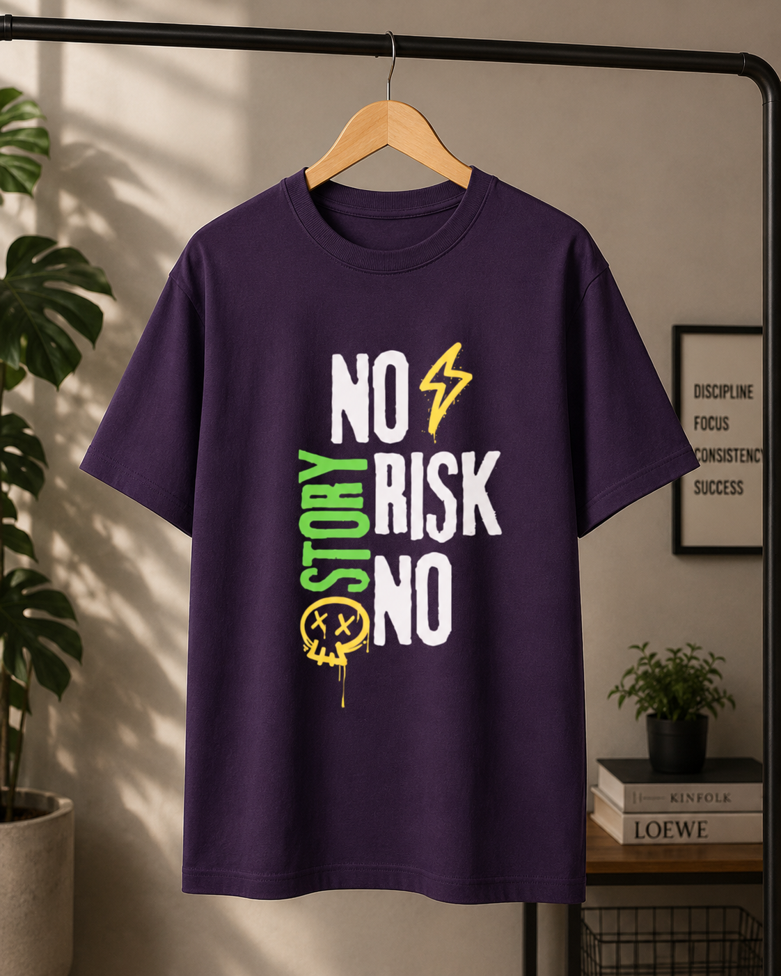 "No Risk No Story" - Oversized Graphic Tee
