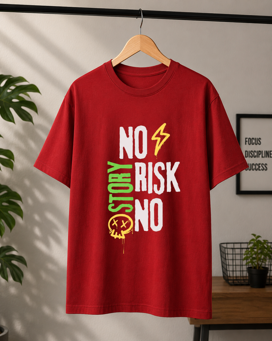 "No Risk No Story" - Oversized Graphic Tee