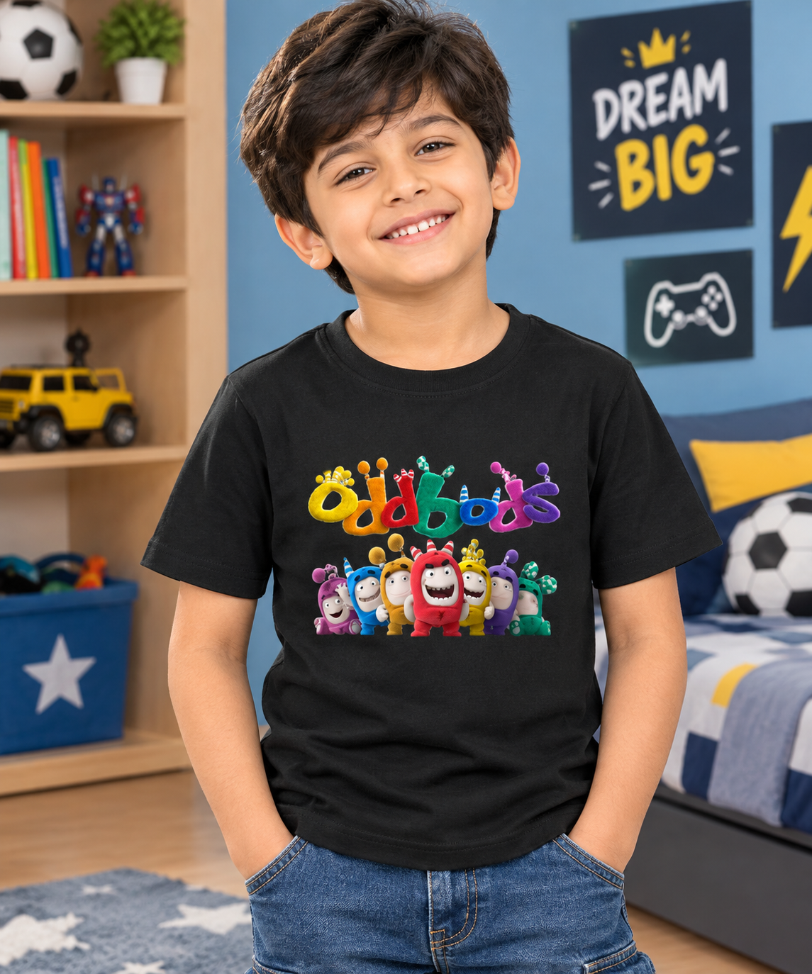 Oddbods Fun Squad – Kids Printed Cotton T-Shirt
