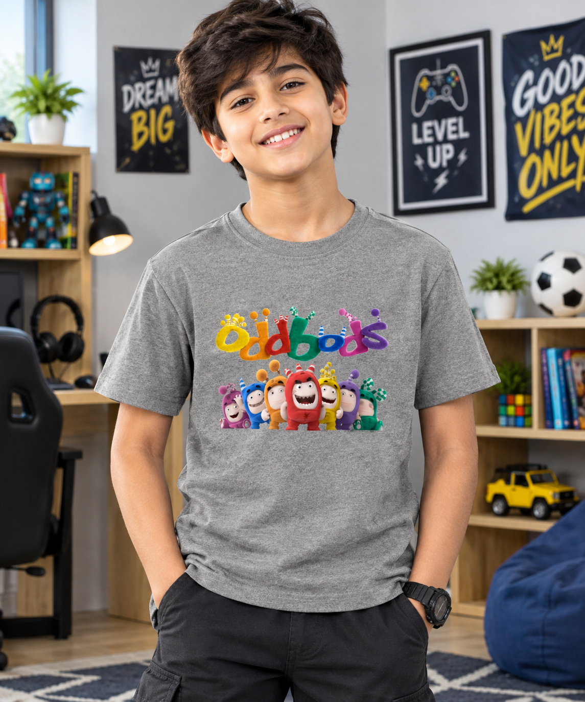 Oddbods Fun Squad – Kids Printed Cotton T-Shirt