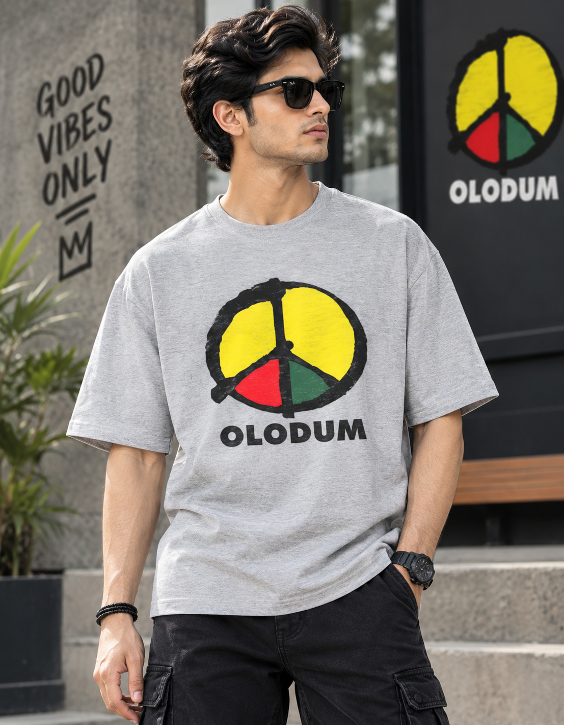 OLODUM — Peace Vibes Oversized Tee