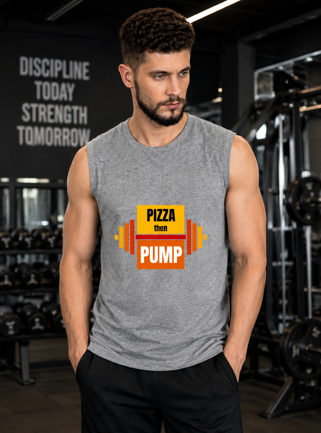 🍕🏋️‍♀️"PIZZA then PUMP" - Gym Lovers Tee