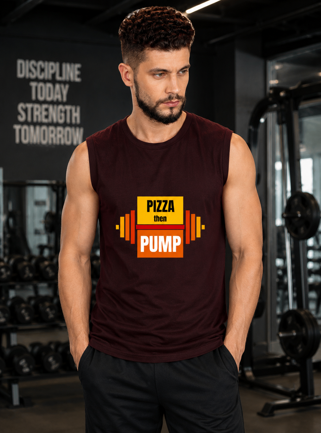 🍕🏋️‍♀️"PIZZA then PUMP" - Gym Lovers Tee