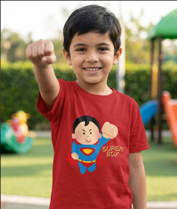 🦸‍♂️ Super Boy Hero - Crew Neck Tee