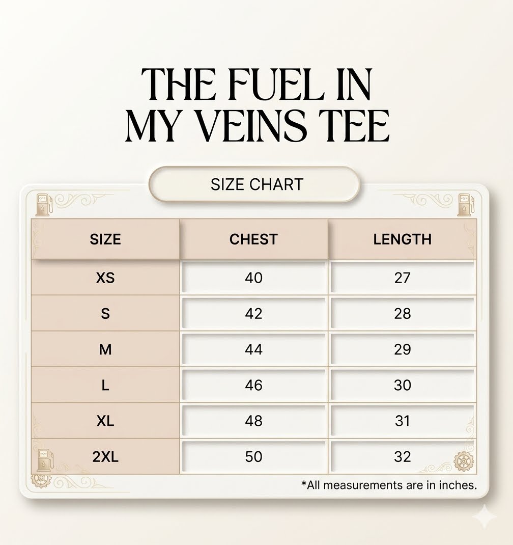 The Fuel In My Veins - Unisex Oversized Tee