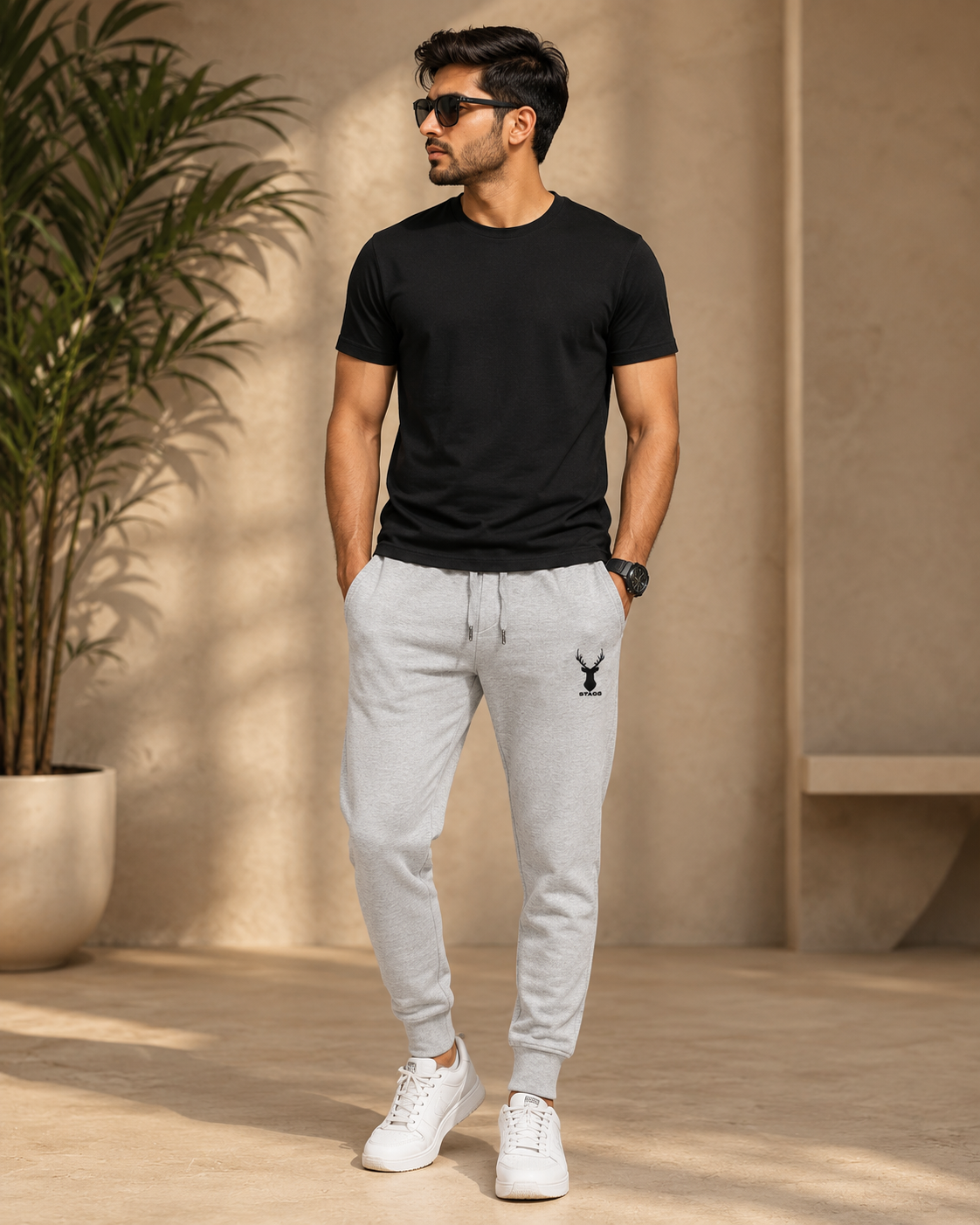 Stagg Everyday Comfort Tapered Grey Unisex Joggers