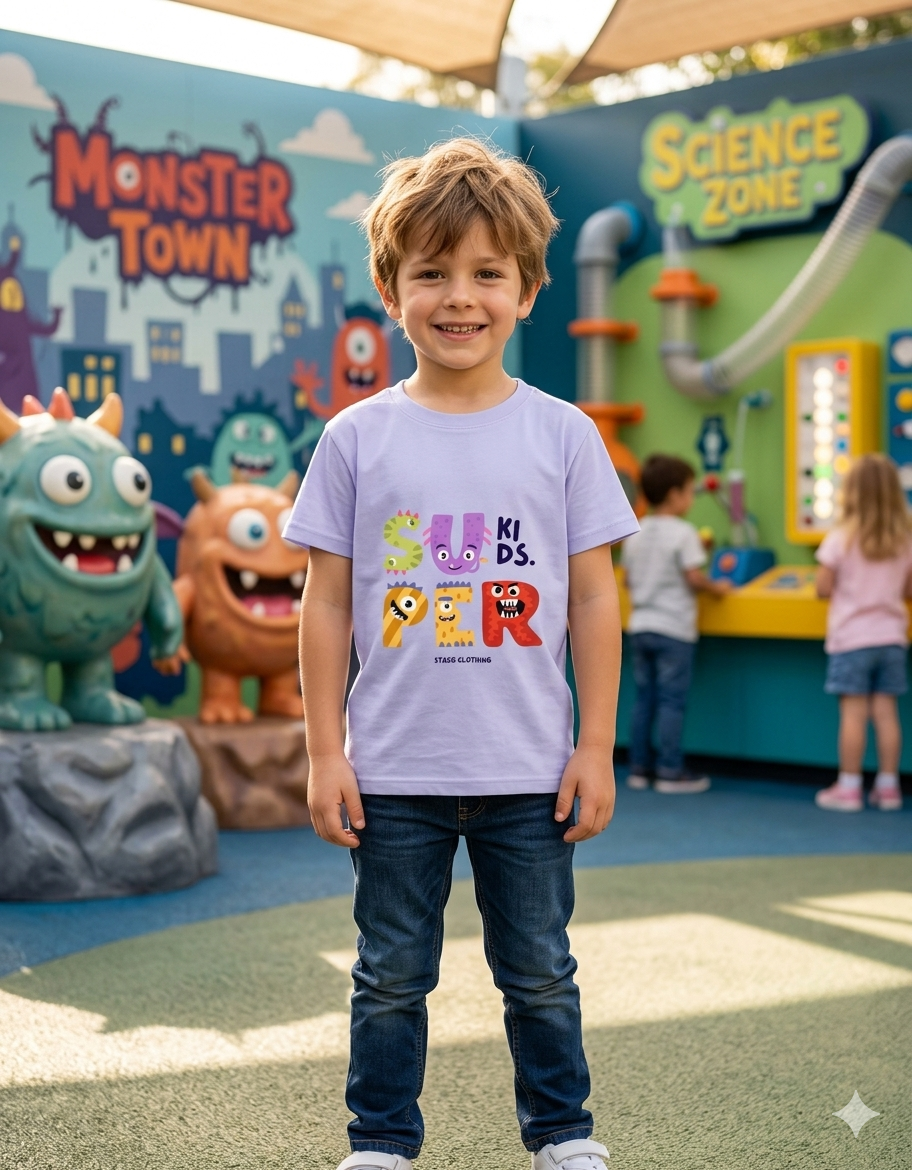 🦖Super Kids Monster - Crew Neck Tee