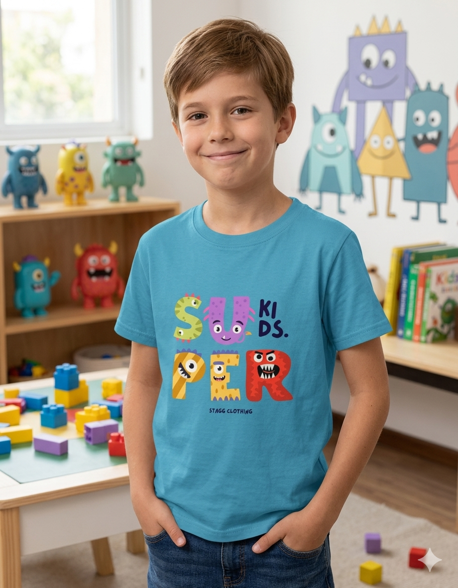 🦖Super Kids Monster - Crew Neck Tee