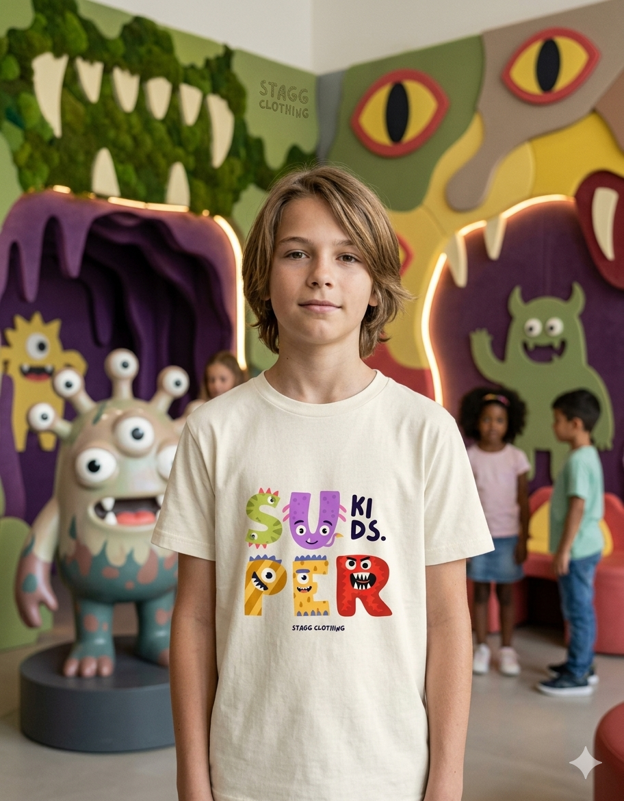 🦖Super Kids Monster - Crew Neck Tee