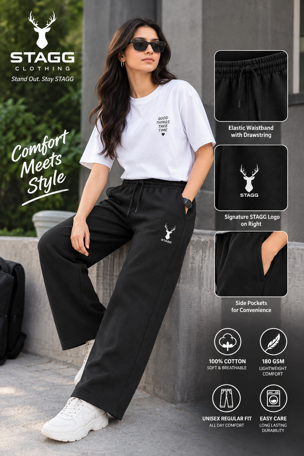 STAGG Essential Comfort Unisex Cotton Sweatpants
