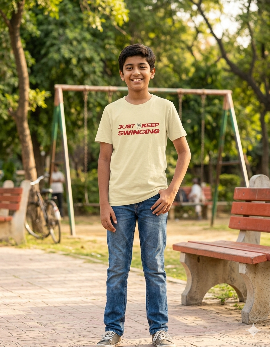 Spider-Man "Just Keep Swinging" - Boy's Tee
