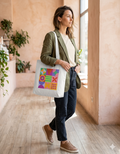 Bauhaus Grid - Large Shoulder Tote Bag