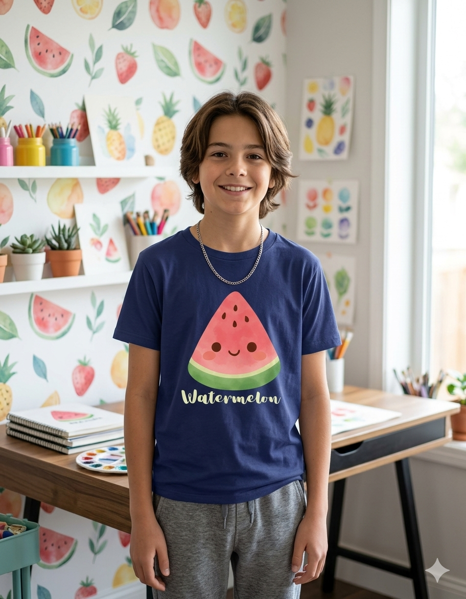 🍉Kids Cute Watermelon - Crew Neck Tee