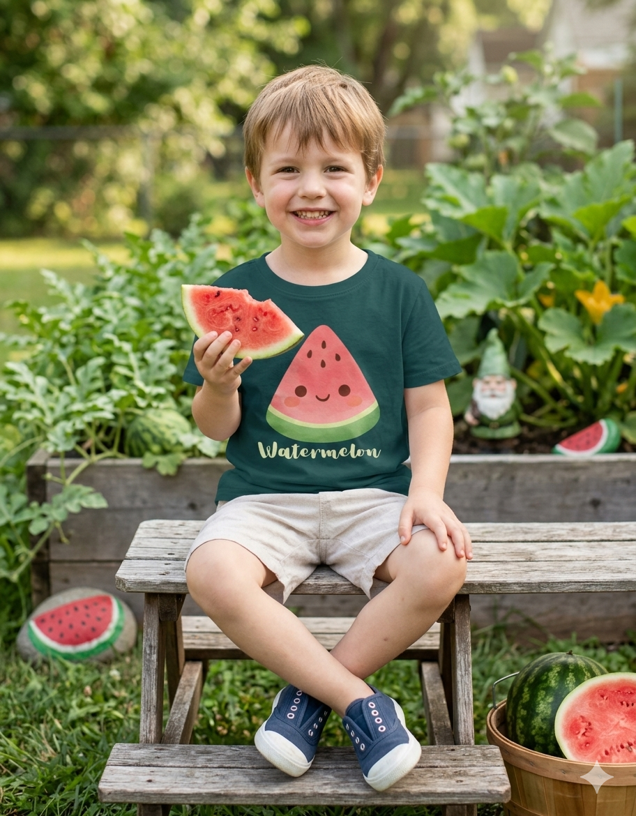 🍉Kids Cute Watermelon - Crew Neck Tee
