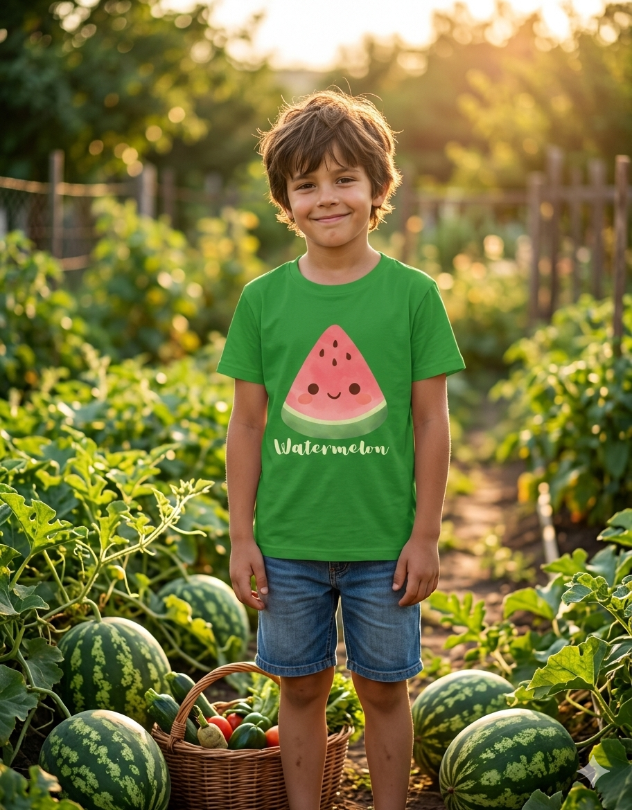 🍉Kids Cute Watermelon - Crew Neck Tee