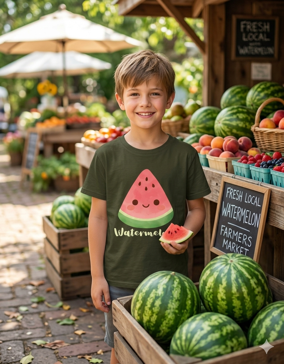 🍉Kids Cute Watermelon - Crew Neck Tee