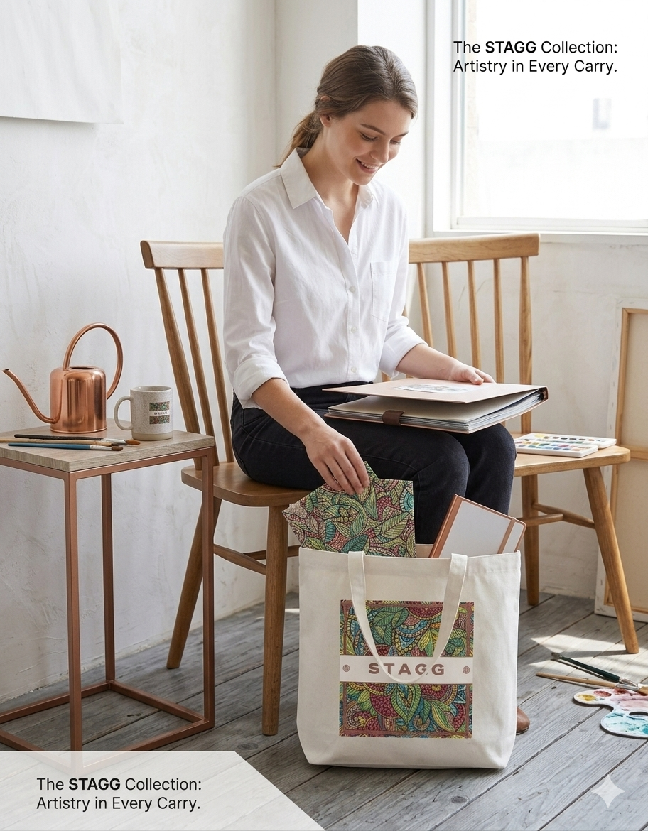 STAGG Artistry Tote – Vibrant Abstract Print